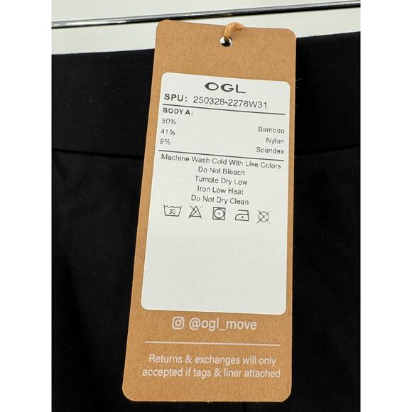 OGL Pants Size S Black Ponte-De-Roma Drapey Bamboo Ponte Mid Rise Wide Leg - Picture 7 of 14